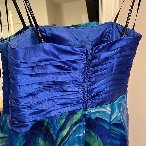 167 MASQUERADE Dress Green and Blue Prom / Evening Wear Formal - Picture 8 of 9